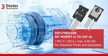DIF170SIC049: Ultra-Low RDS(on) SiC MOSFET for High-Speed, High-Efficiency Power Systems